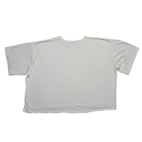 Heart and Hips Crop Top Womens Juniors Small White Oversized Short Sleeve - Picture 8 of 11